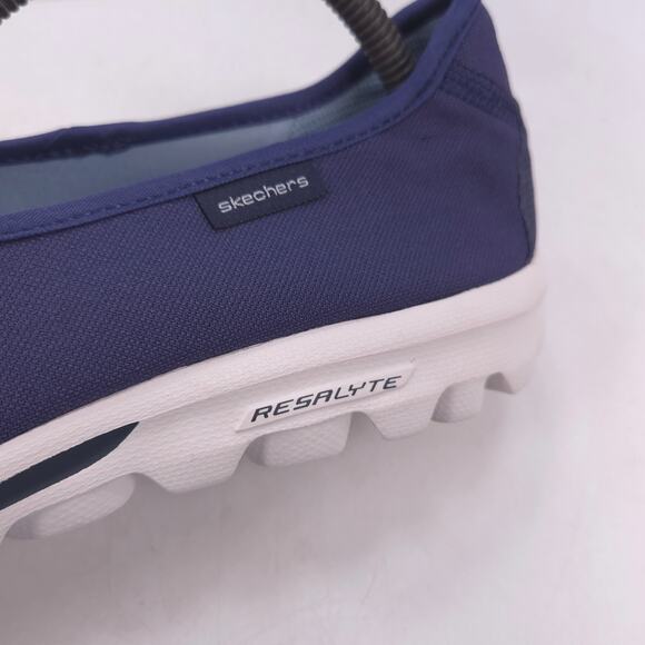 Skechers GoWalk Slip On Athletic Walking Shoe Womens Size 10 13510 Blue White - Picture 8 of 10